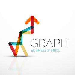 Abstract logo idea linear chart or graph vector