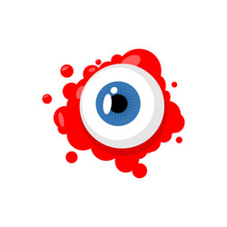 eyeball eye and blood halloween vector image