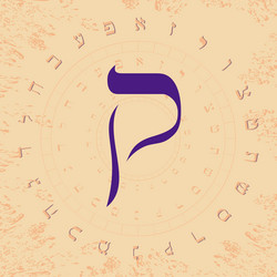 hebrew alphabet vector image