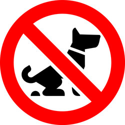 no fouling dog forbidden sign vector image