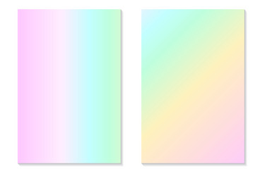 gradient hologram backgrounds set of colorful vector image