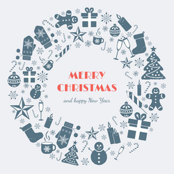 Greeting card for winter holidays vector