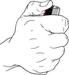 Hand holding lighter4 vector