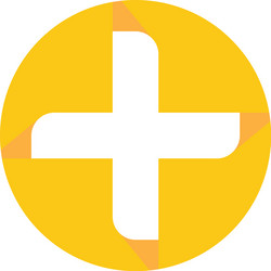 circle health cross logo image vector image