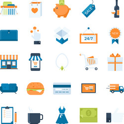 shopping and commerce vector image