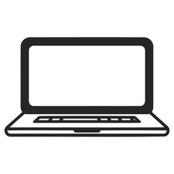 Hand drawing of a laptop perspective view icon vector