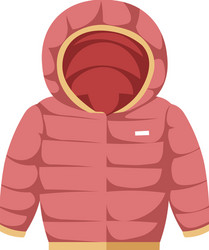 parka for children warm winter puffy coat vector image