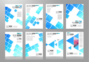 set of brochure templates flyer designs vector image