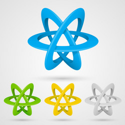 atom set symbol on a white background vector image