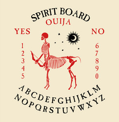 spirit board ouija with skeletons vector image