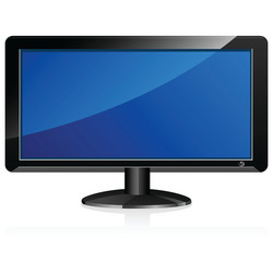 Lcd television monitor vector