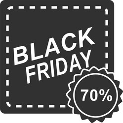 black friday sale discount label design template vector image