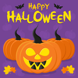 halloween cartoon pumpkin vector image