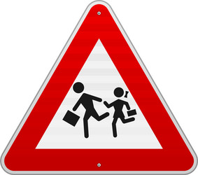 pedestrian danger sign vector image