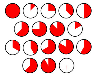 Pie chart sections vector