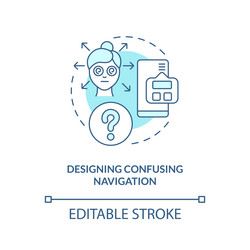 designing confusing navigation turquoise concept vector image