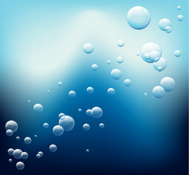 background theme with bubbles on blue vector image