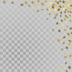 gold 3d stars on transparent background vector image