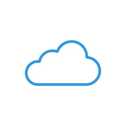 Cloud blueicon linecolor weather symbol vector