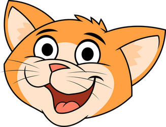 cat smiling head 2 vector image