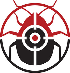 bug pest target logo vector image