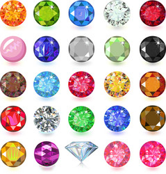 colored gems set vector image