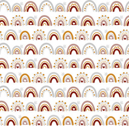 cute rainbow seamless pattern vector image