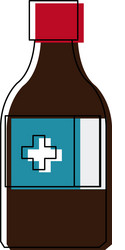 medicine bottle icon health care product vector image