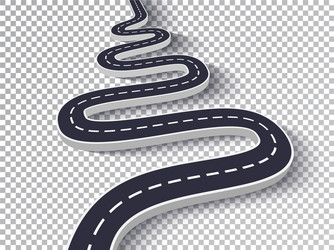 winding road isolated transparent special effect vector image