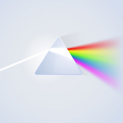 glass prism on light background vector image