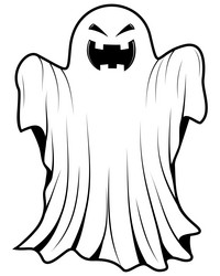 cute halloween ghosts vector image