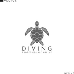 scuba diving logo vector image