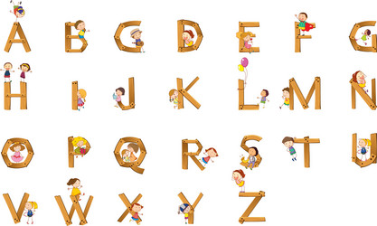 kids alphabet vector image