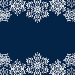 lace snowflakes borders vector image