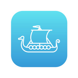 old ship line icon vector image