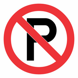 No parking sign vector