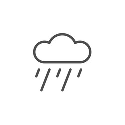 rain line icon vector image