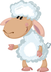 beautiful sheep vector image