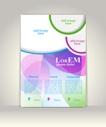 flyer brochure or magazine cover template vector image