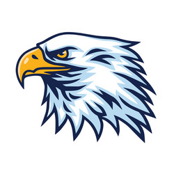 eagle logo head mascot sports team vector image