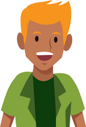 Man profile cartoon vector