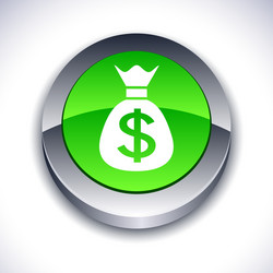 Money 3d button vector