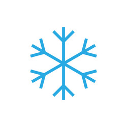 snowflake icon blue silhouette snow flake sign vector image