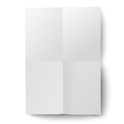 Sheet of white paper folded and then unfolded vector