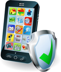 mobile phone security concept vector image