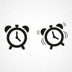 Alarm clock icon vector