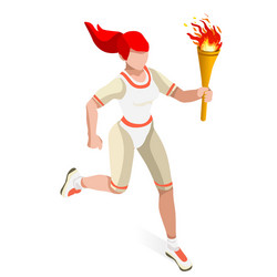 torchbearer 2016 sports isometric 3d vector image