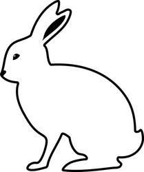 easter rabbit icon vector image