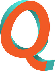 twisted letter q logo icon design template element vector image