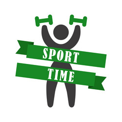 Sport time icon design vector